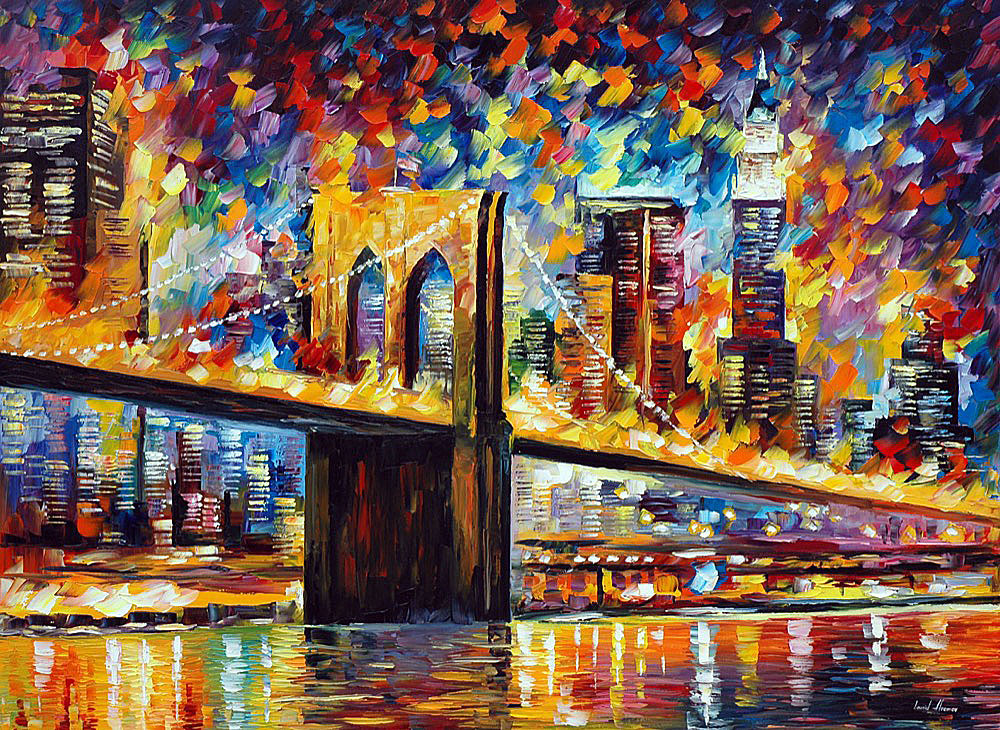 Leonid Afremov : Brooklyn Bridge